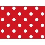 Polka Dots - White on Fire Engine Red Birthday Cake 3D Greeting Card (7x5)