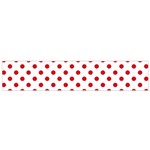 Polka Dots - Fire Engine Red on White Flano Scarf (Small)