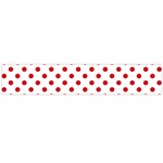 Polka Dots - Fire Engine Red on White Flano Scarf (Large)