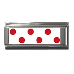 Polka Dots - Fire Engine Red on White Superlink Italian Charm (9mm)