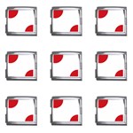 Polka Dots - Fire Engine Red on White Mega Link Italian Charm (9 pack)
