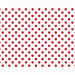 Polka Dots - Fire Engine Red on White Collage 11  x 14 