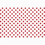 Polka Dots - Fire Engine Red on White Collage 12  x 18 