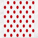 Polka Dots - Fire Engine Red on White Canvas 8  x 10 