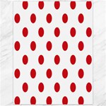 Polka Dots - Fire Engine Red on White Canvas 12  x 16 