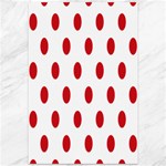 Polka Dots - Fire Engine Red on White Canvas 12  x 18 