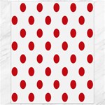 Polka Dots - Fire Engine Red on White Canvas 16  x 20 