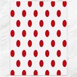 Polka Dots - Fire Engine Red on White Canvas 18  x 24 