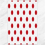 Polka Dots - Fire Engine Red on White Canvas 20  x 30 