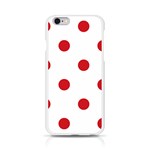 Polka Dots - Fire Engine Red on White Apple iPhone 6/6S Silicone Case (Transparent)