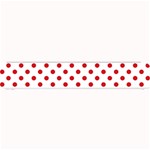 Polka Dots - Fire Engine Red on White Small Bar Mat