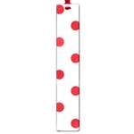 Polka Dots - Fire Engine Red on White Large Book Mark