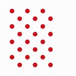 Polka Dots - Fire Engine Red on White Small Garden Flag (Two Sides)