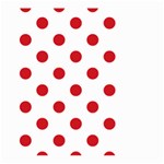 Polka Dots - Fire Engine Red on White Large Garden Flag (Two Sides)