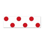 Polka Dots - Fire Engine Red on White Sticker (Bumper)