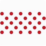 Polka Dots - Fire Engine Red on White 4  x 8  Photo Cards
