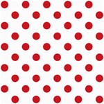 Polka Dots - Fire Engine Red on White ScrapBook Page 8  x 8 