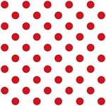 Polka Dots - Fire Engine Red on White ScrapBook Page 12  x 12 