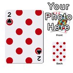 Polka Dots - Fire Engine Red on White Playing Cards 54 Designs