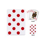 Polka Dots - Fire Engine Red on White Playing Cards (Mini)