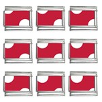 Polka Dots - White on Cardinal Red 9mm Italian Charm (9 pack)