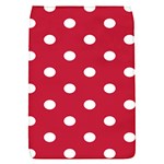 Polka Dots - White on Cardinal Red Removable Flap Cover (S)