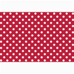 Polka Dots - White on Cardinal Red Collage 12  x 18 