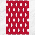 Polka Dots - White on Cardinal Red Canvas 12  x 18 