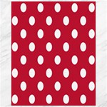 Polka Dots - White on Cardinal Red Canvas 16  x 20 