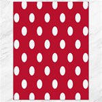 Polka Dots - White on Cardinal Red Canvas 18  x 24 