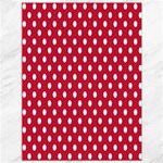 Polka Dots - White on Cardinal Red Canvas 36  x 48 