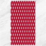 Polka Dots - White on Cardinal Red Canvas 40  x 72 