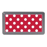 Polka Dots - White on Cardinal Red Memory Card Reader (Mini)