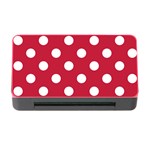 Polka Dots - White on Cardinal Red Memory Card Reader with CF