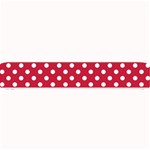 Polka Dots - White on Cardinal Red Small Bar Mat