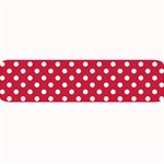 Polka Dots - White on Cardinal Red Medium Bar Mat