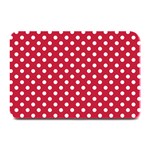 Polka Dots - White on Cardinal Red Plate Mat
