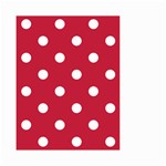 Polka Dots - White on Cardinal Red Small Garden Flag (Two Sides)