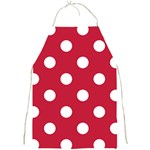Polka Dots - White on Cardinal Red Full Print Apron