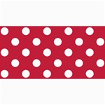 Polka Dots - White on Cardinal Red 4  x 8  Photo Cards