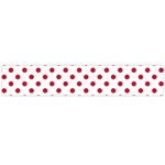 Polka Dots - Cardinal Red on White Flano Scarf (Large)