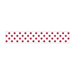 Polka Dots - Cardinal Red on White Flano Scarf (Mini)