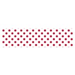 Polka Dots - Cardinal Red on White Satin Scarf (Oblong)