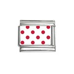 Polka Dots - Cardinal Red on White Italian Charm (9mm)