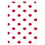 Polka Dots - Cardinal Red on White Removable Flap Cover (S)