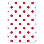 Polka Dots - Cardinal Red on White Removable Flap Cover (L)