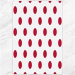 Polka Dots - Cardinal Red on White Canvas 20  x 30 