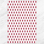 Polka Dots - Cardinal Red on White Canvas 24  x 36 