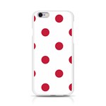 Polka Dots - Cardinal Red on White Apple iPhone 6/6S Silicone Case (Transparent)