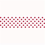 Polka Dots - Cardinal Red on White Medium Bar Mat